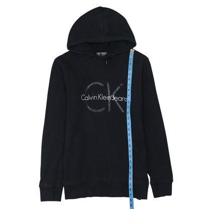 Calvin Klein Jeans Men's Black Logo Pullover Hoodie Size M