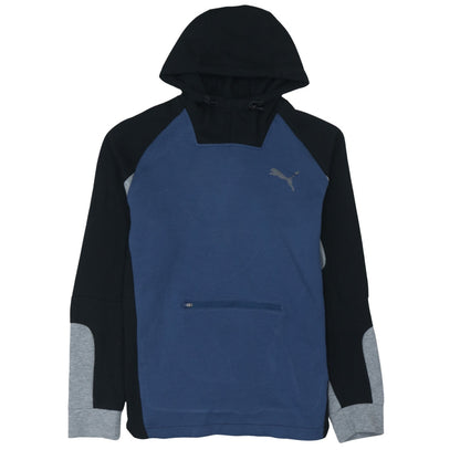 Puma Men’s Blue Pullover Hoodie Size L Sports Style