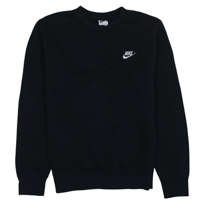 Nike Men's Black Small Crew Neck Pullover Fleece Sweatshirt
