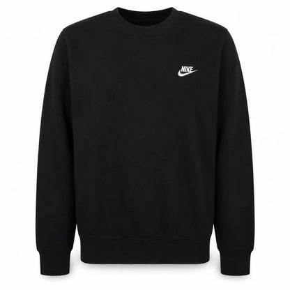Nike Men's Black Small Crew Neck Pullover Fleece Sweatshirt