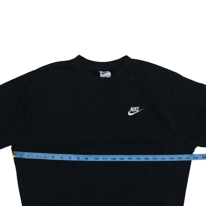 Nike Men's Black Small Crew Neck Pullover Fleece Sweatshirt