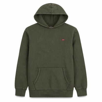 Levi's Men's Green Pullover Hoodie Size M Logo Fleece Sweatshirt