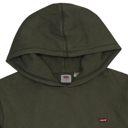 Levi's Men's Green Pullover Hoodie Size M Logo Fleece Sweatshirt