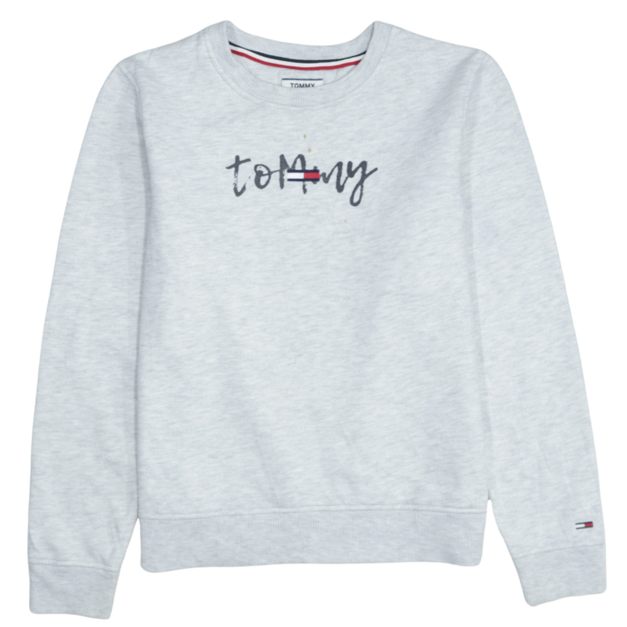 Tommy Jeans Women's Grey Small Logo Crew Neck Sweatshirt