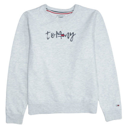 Tommy Jeans Women's Grey Small Logo Crew Neck Sweatshirt