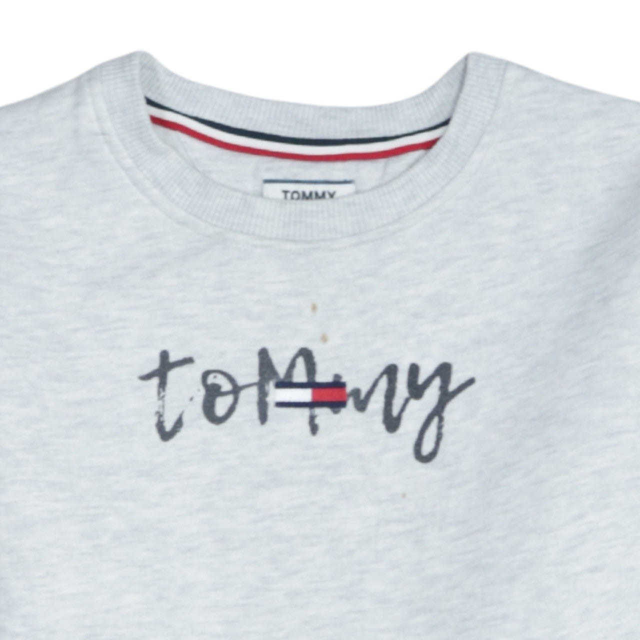 Tommy Jeans Women's Grey Small Logo Crew Neck Sweatshirt