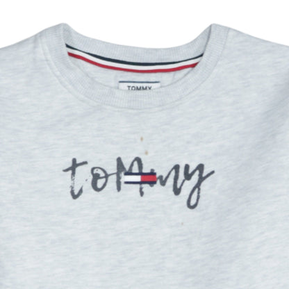 Tommy Jeans Women's Grey Small Logo Crew Neck Sweatshirt