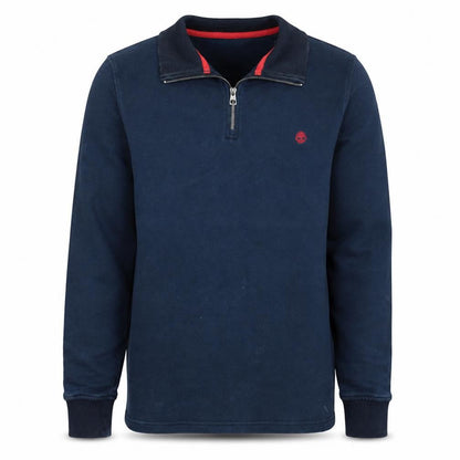 Timberland Men's Blue XS 1/4 Zip Collared Sweatshirt