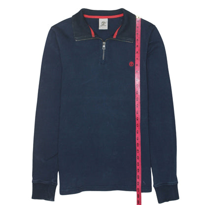 Timberland Men's Blue XS 1/4 Zip Collared Sweatshirt