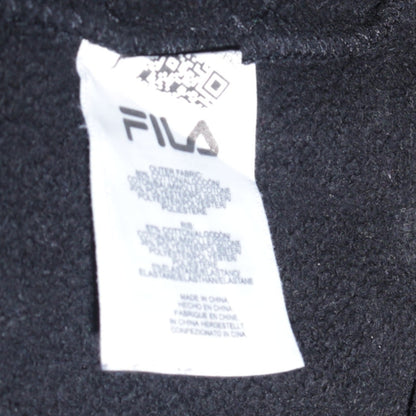 FILA Mens Black XS 1/4 Zip Logo Fleece Sweatshirt