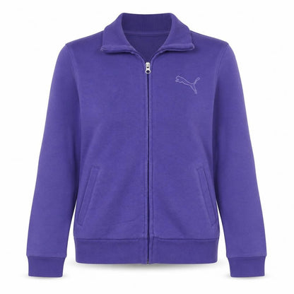 Puma Womens Purple Full Zip Sweatshirt Size UK 10 Cotton Blend