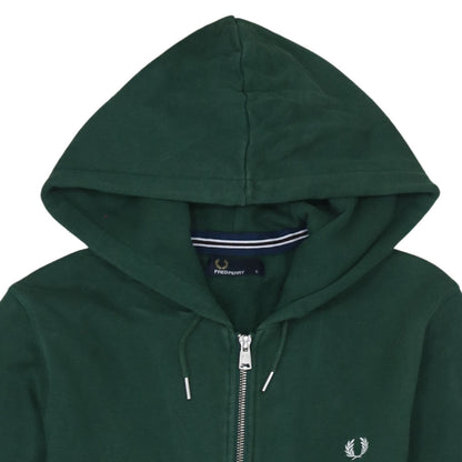 Fred Perry Men’s Green Full Zip Hoodie Small Regular Fit
