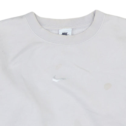 Nike Women’s Beige Colourblock Crew Neck Loose Fit Sweatshirt Size P