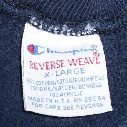 Champion Reverse Weave Men's Blue XL College Crew Sweatshirt