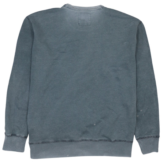 Hollister Men's Grey Pullover Sweatshirt M Regular Fit Logo Crew Neck