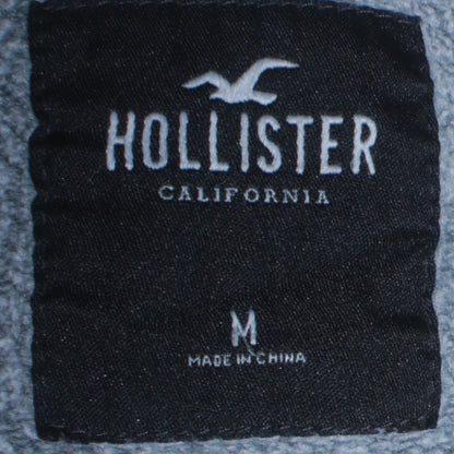Hollister Men's Grey Pullover Sweatshirt M Regular Fit Logo Crew Neck