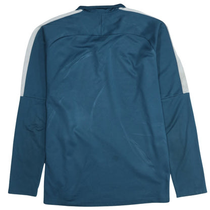 Nike Men's Blue Dri-Fit 1/4 Zip Long Sleeve Sports Sweatshirt M
