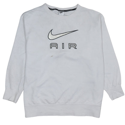 Nike Air White Women's 1X Pullover Sweatshirt with Logo Print