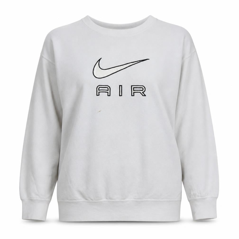 Nike Air White Women's 1X Pullover Sweatshirt with Logo Print
