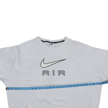 Nike Air White Women's 1X Pullover Sweatshirt with Logo Print