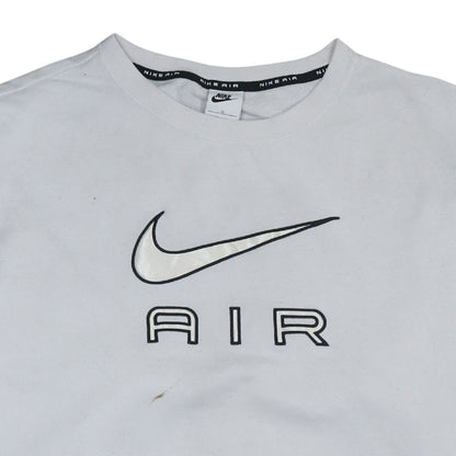 Nike Air White Women's 1X Pullover Sweatshirt with Logo Print