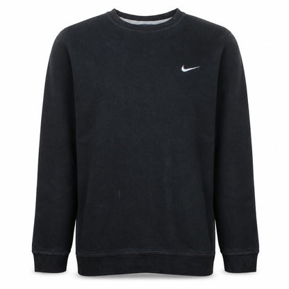 Nike Men's Black XL Pullover Crew Neck Sweatshirt Logo Cotton Blend