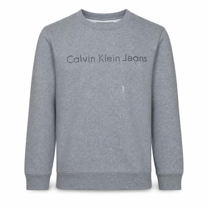 Calvin Klein Jeans Men's Grey Small Pullover Sweatshirt Logo Cotton