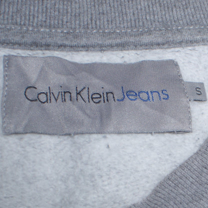 Calvin Klein Jeans Men's Grey Small Pullover Sweatshirt Logo Cotton