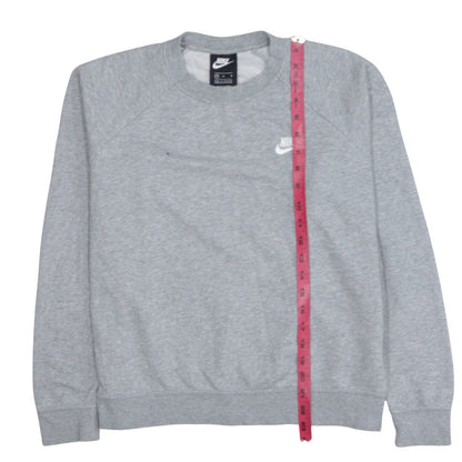 Nike Women Grey Crew Neck Pullover Sweatshirt M