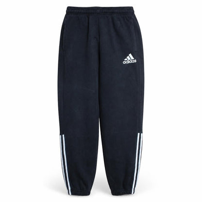 Front view of Adidas Men's Black Fleece Sweatpants L Regular Fit Casual Trousers