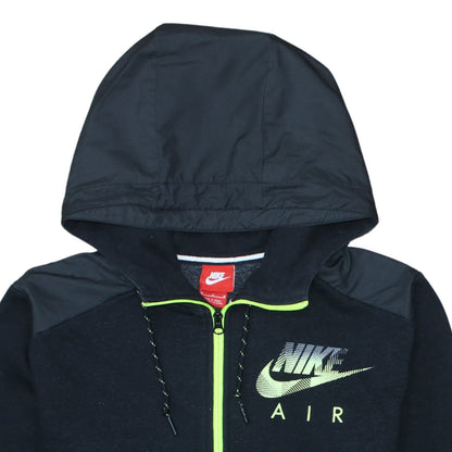 Nike Air Men's Black Full Zip Hoodie Medium Polyester Cotton