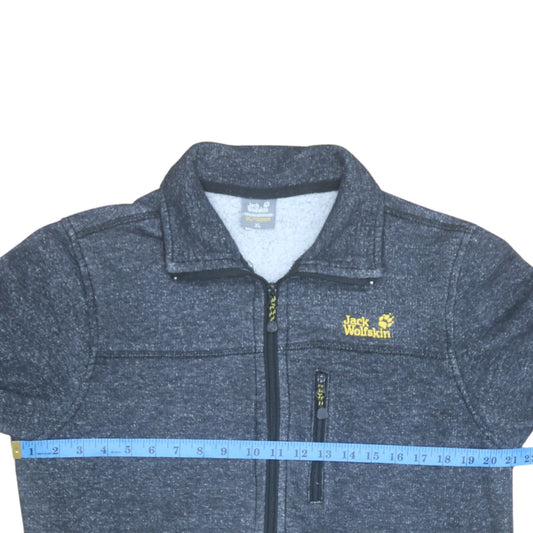 Jack Wolfskin Men's Grey XL Fleece Outdoor Full Zip Jacket