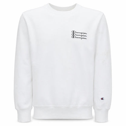 Champion Men's White Medium Crew Neck Pullover Sweatshirt