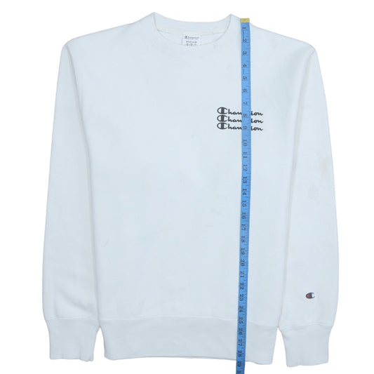 Champion Men's White Medium Crew Neck Pullover Sweatshirt