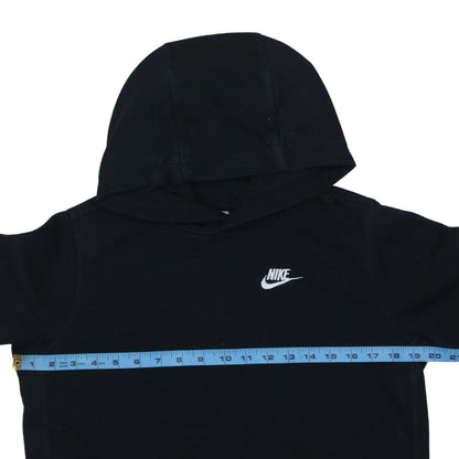 Nike Boys Black Pullover Hoodie XL 158-170cm Cotton Blend Logo Sweatshirt