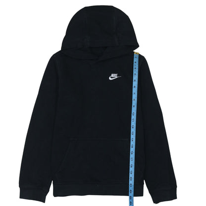 Nike Boys Black Pullover Hoodie XL 158-170cm Cotton Blend Logo Sweatshirt