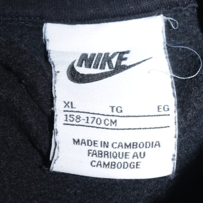 Nike Boys Black Pullover Hoodie XL 158-170cm Cotton Blend Logo Sweatshirt
