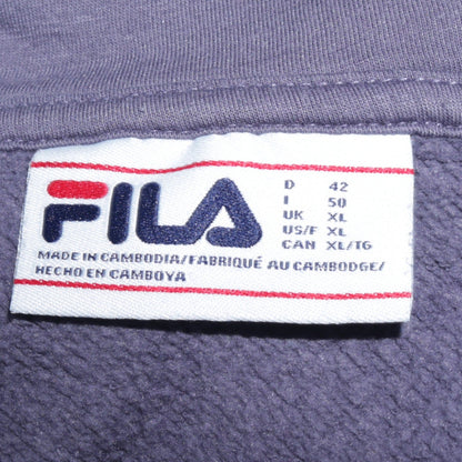 FILA Men's Blue Pullover Hoodie XL Regular Fit Fleece Sweatshirt