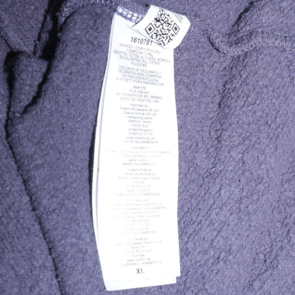 FILA Men's Blue Pullover Hoodie XL Regular Fit Fleece Sweatshirt