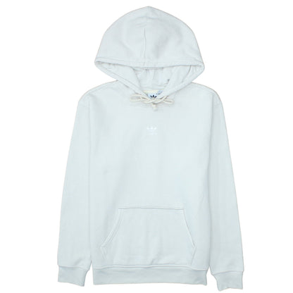 Adidas Women White Hoodie Size 8 Pullover Cotton Blend