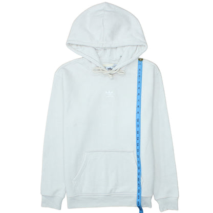 Adidas Women White Hoodie Size 8 Pullover Cotton Blend