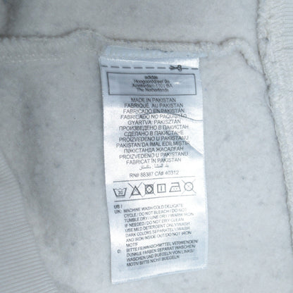 Adidas Women White Hoodie Size 8 Pullover Cotton Blend