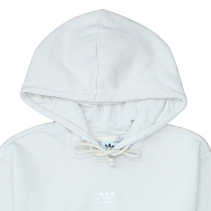 Adidas Women White Hoodie Size 8 Pullover Cotton Blend