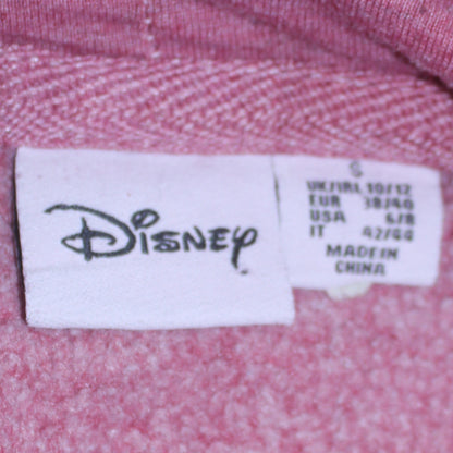 Disney Womens Pink Mickey Mouse Pullover Hoodie Size 10/12
