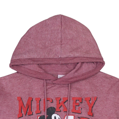 Disney Womens Pink Mickey Mouse Pullover Hoodie Size 10/12