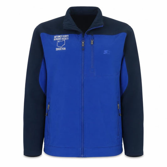 Starter Men's Blue Full Zip Softshell Jacket M (38-40) Defiance County Director