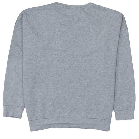 Disney Women Grey Crew Neck Pullover Sweatshirt Size M Be Kind To Our Planet