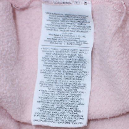 Nike Womens Pink Pullover Hoodie M Cotton Blend Casual Sweatshirt
