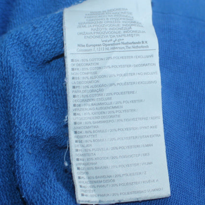 Under Armour Men's Blue Pullover Hoodie Size S Loose Fit Logo Fleece