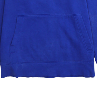 Under Armour Men's Blue Pullover Hoodie Size S Loose Fit Logo Fleece